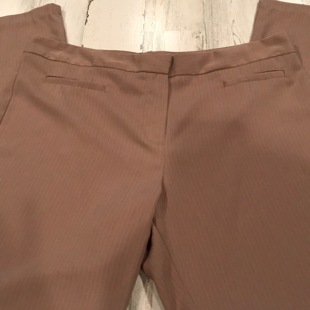 Star City tanw/white pinstripe dress pants size 15